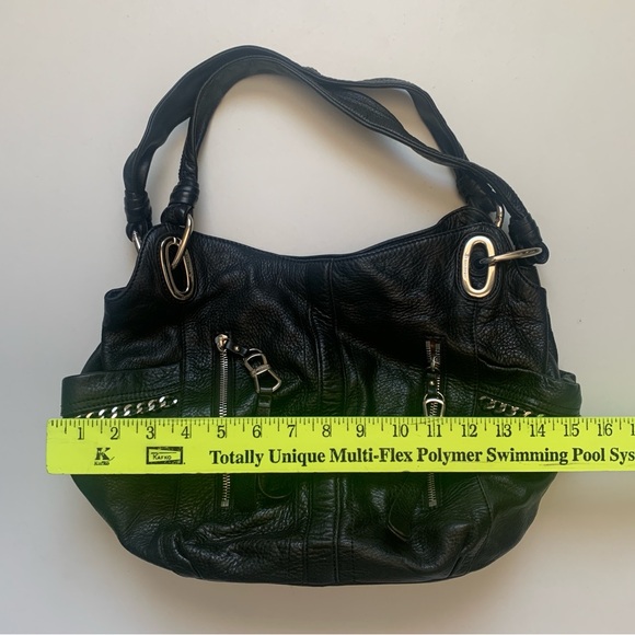 B Makowsky Black Leather Handbag - Picture 8 of 11